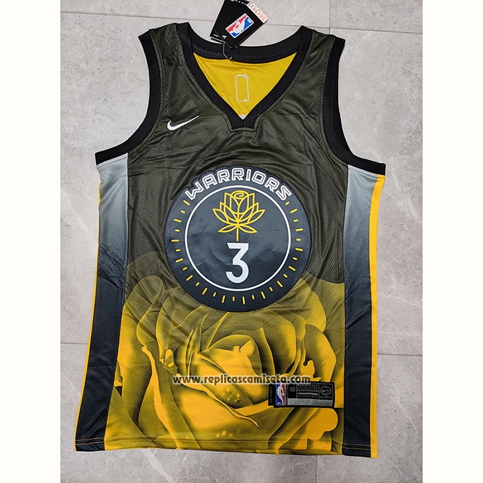 Camiseta Golden State Warriors Jordan Poole #3 Ciudad 2022-23 Negro